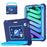 Kids Tablet Case for iPad mini (2024)  /  (2021) Silicone PC Cover with Kickstand  /  Shoulder Strap - Navy Blue - 1
