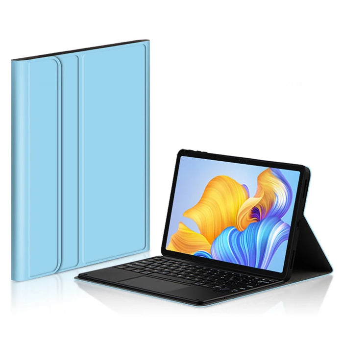 For Honor Pad 8 Leather Stand Tablet Case with Detachable Magnetic Wireless Keyboard (Without Touchpad) - Blue - 1