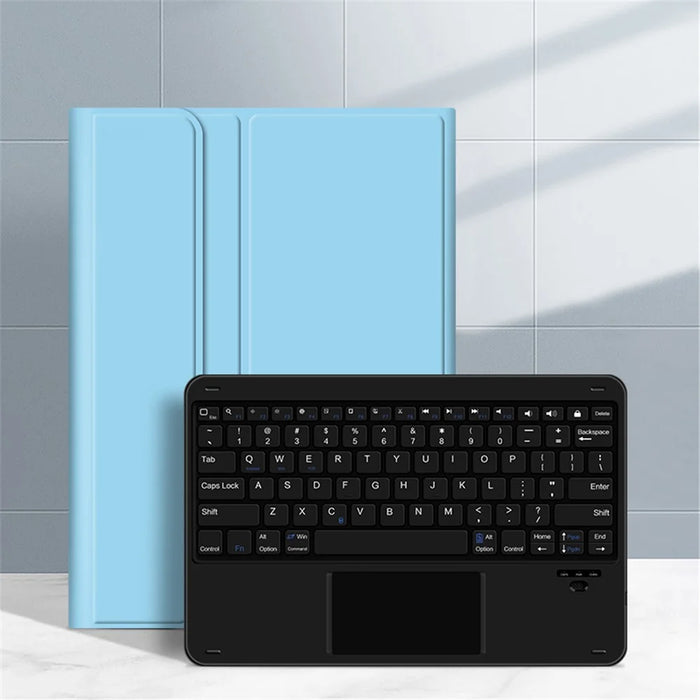 For Honor Pad 8 Leather Stand Tablet Case with Detachable Magnetic Wireless Keyboard (Without Touchpad) - Blue - 2