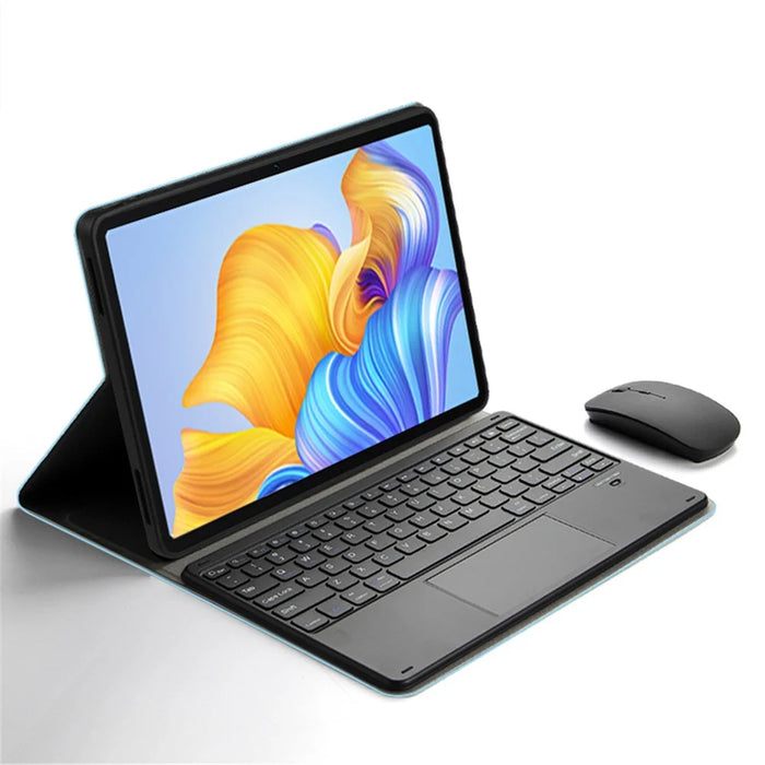 For Honor Pad 8 Leather Stand Tablet Case with Detachable Magnetic Wireless Keyboard (Without Touchpad) - Blue - 3
