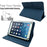 Tablet Case for iPad Mini  /  2  /  3  /  4  /  (2024)  /  (2021)  /  (2019) 7.9 inch  /  Wi-Fi  /  iPod mini (1st Generation Embossed Magpie Pattern TPU PU Protective Cover with Card Slots - Blue - 7