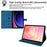 Tablet Case for Amazon Fire HD 10 (2019)  /  (2017)  /  (2015) Embossed Magpie Pattern TPU PU Protective Cover with Card Slots - Blue - 6