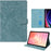 Tablet Case for Amazon Fire HD 8 (2018)  /  (2017)  /  (2016)  /  (2015)  Embossed Magpie Pattern TPU PU Protective Cover with Card Slots - Misty Blue - 1