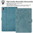 Tablet Case for Amazon Fire HD 8 (2018)  /  (2017)  /  (2016)  /  (2015)  Embossed Magpie Pattern TPU PU Protective Cover with Card Slots - Misty Blue - 5