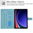 Tablet Case for Amazon Fire HD 8 (2018)  /  (2017)  /  (2016)  /  (2015)  Embossed Magpie Pattern TPU PU Protective Cover with Card Slots - Misty Blue - 7