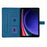 For Samsung Galaxy Tab S11 Tablet Case Embossed Magpie Pattern TPU PU Protective Cover with Card Slots - Blue - 3