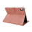 Tablet Case for iPad (2025)  /  10.9 (2022) Embossed Magpie Pattern TPU PU Protective Cover with Card Slots - Pink - 4