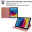 Tablet Case for iPad mini (2024)  /  (2021) Embossed Magpie Pattern TPU PU Protective Cover with Card Slots - Pink - 7