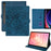 Tablet Case for Samsung Galaxy Tab S9 / S8 / S7 Embossed Magpie Pattern TPU PU Protective Cover with Card Slots - Blue - 1