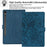 Tablet Case for Samsung Galaxy Tab S9 / S8 / S7 Embossed Magpie Pattern TPU PU Protective Cover with Card Slots - Blue - 6