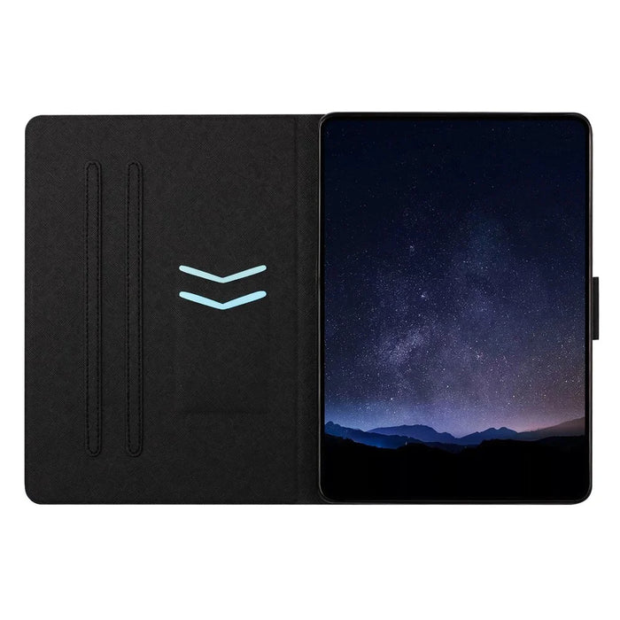 Tablet Case for iPad 10.2 (2021)   /  10.2 (2020)  /  10.2 (2019)  /  Air 10.5 inch (2019)  /  Pro 10.5-inch (2017) Leather Stand Case with Card Slots Litchi Pattern Magnetic Flip Protective Cover - Colorful Wolf - 3