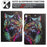 Tablet Case for iPad 10.2 (2021)   /  10.2 (2020)  /  10.2 (2019)  /  Air 10.5 inch (2019)  /  Pro 10.5-inch (2017) Leather Stand Case with Card Slots Litchi Pattern Magnetic Flip Protective Cover - Colorful Wolf - 5