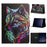 Tablet Case for iPad Pro 11 (2025)  /  (2024) Leather Stand Case with Card Slots Litchi Pattern Magnetic Flip Protective Cover - Colorful Wolf - 1