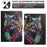 Tablet Case for iPad mini (2024)  /  (2021) Leather Stand Case with Card Slots Litchi Pattern Magnetic Flip Protective Cover - Colorful Wolf - 5