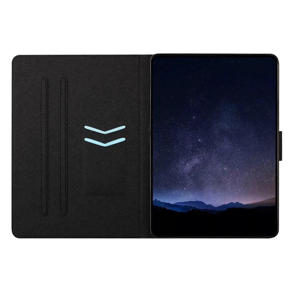 Tablet Case for Samsung Galaxy Tab A8 10.5 (2022)  /  (2021) Leather Stand Case with Card Slots Litchi Pattern Magnetic Flip Protective Cover - Colorful Wolf - 3