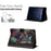 Tablet Case for Samsung Galaxy Tab S9  /  Tab S9 FE Leather Stand Case with Card Slots Litchi Pattern Magnetic Flip Protective Cover - Colorful Wolf - 6