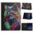 For Lenovo Tab M10 HD Gen 2 Tablet Case Leather Stand Case with Card Slots Litchi Pattern Magnetic Flip Protective Cover - Colorful Wolf - 1