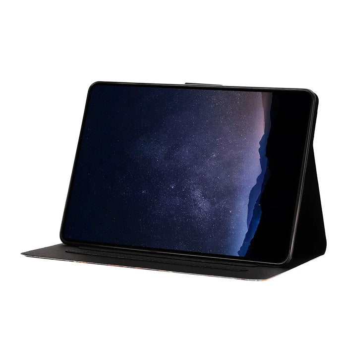 For Lenovo Tab M10 HD Gen 2 Tablet Case Leather Stand Case with Card Slots Litchi Pattern Magnetic Flip Protective Cover - Colorful Wolf - 2