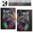For Lenovo Tab M10 (Gen 3) Tablet Case Leather Stand Case with Card Slots Litchi Pattern Magnetic Flip Protective Cover - Colorful Wolf - 5