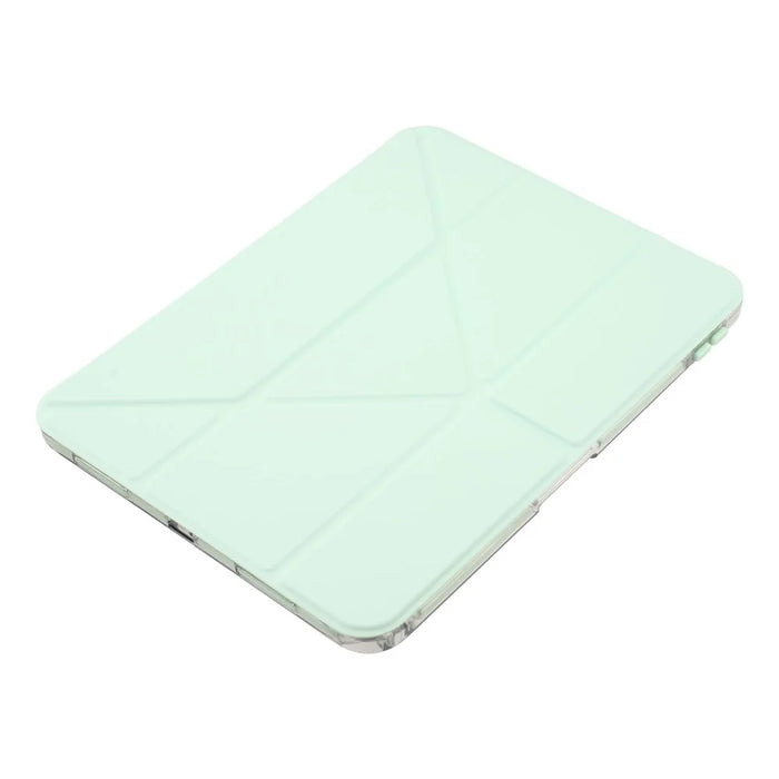 MUTURAL Crystal Shield Case for iPad (2025)  /  10.9 (2022) Trifold Stand Tablet Cover - Green - 4
