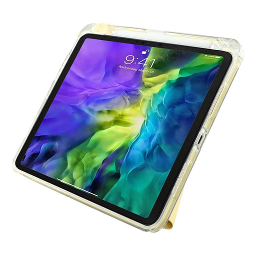 MUTURAL Crystal Shield Case for  iPad Air 13 (2026)  /  (2025)  /  (2024)  /  iPad Pro 12.9 (2022)  /  (2021)  /  (2020) Trifold Stand Tablet Cover - Yellow - 2