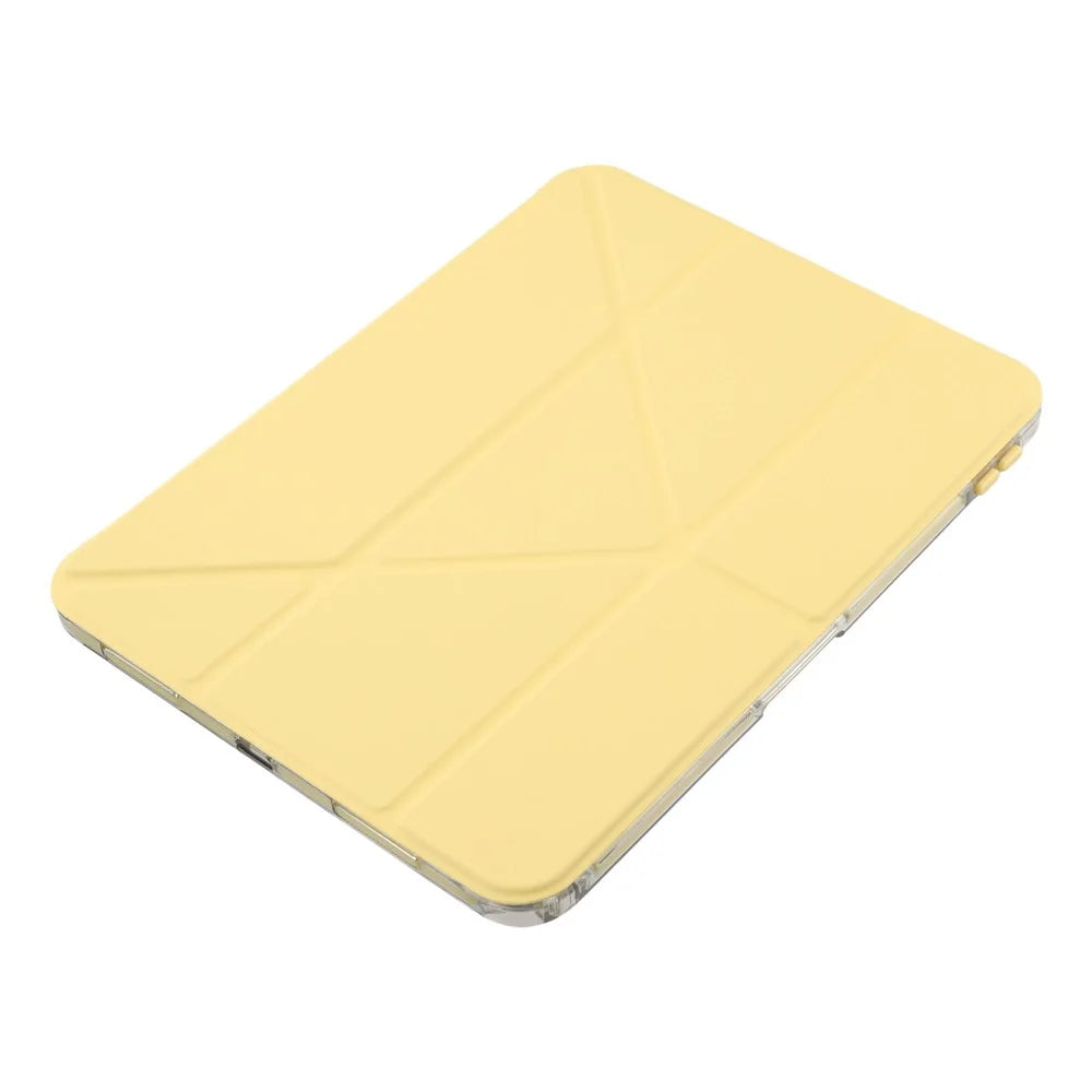 MUTURAL Crystal Shield Case for  iPad Air 13 (2026)  /  (2025)  /  (2024)  /  iPad Pro 12.9 (2022)  /  (2021)  /  (2020) Trifold Stand Tablet Cover - Yellow - 4