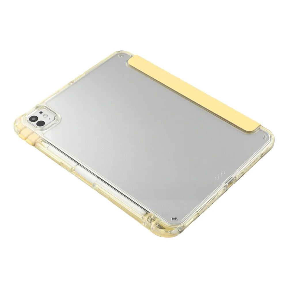 MUTURAL Crystal Shield Case for  iPad Air 13 (2026)  /  (2025)  /  (2024)  /  iPad Pro 12.9 (2022)  /  (2021)  /  (2020) Trifold Stand Tablet Cover - Yellow - 5