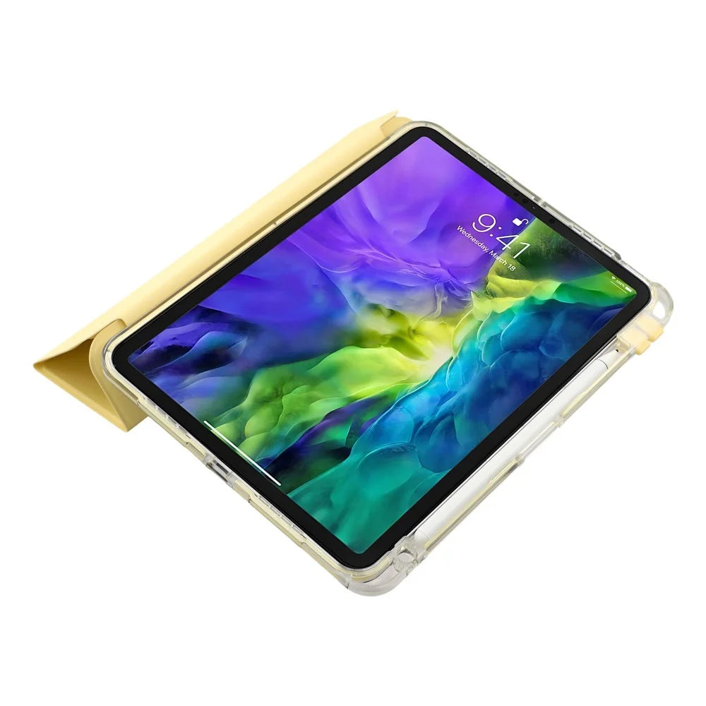 MUTURAL Crystal Shield Case for  iPad Air 13 (2026)  /  (2025)  /  (2024)  /  iPad Pro 12.9 (2022)  /  (2021)  /  (2020) Trifold Stand Tablet Cover - Yellow - 6