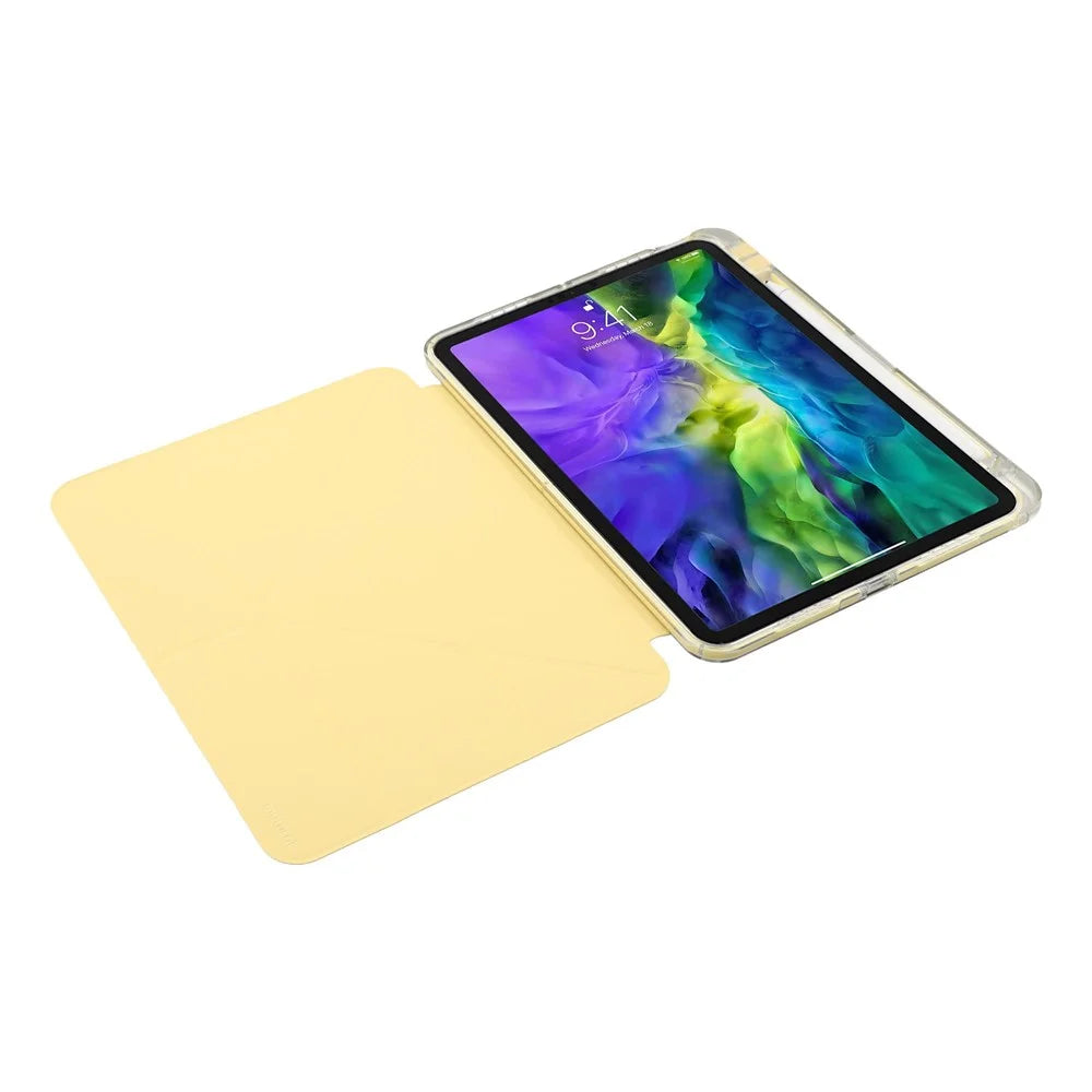MUTURAL Crystal Shield Case for  iPad Air 13 (2026)  /  (2025)  /  (2024)  /  iPad Pro 12.9 (2022)  /  (2021)  /  (2020) Trifold Stand Tablet Cover - Yellow - 7