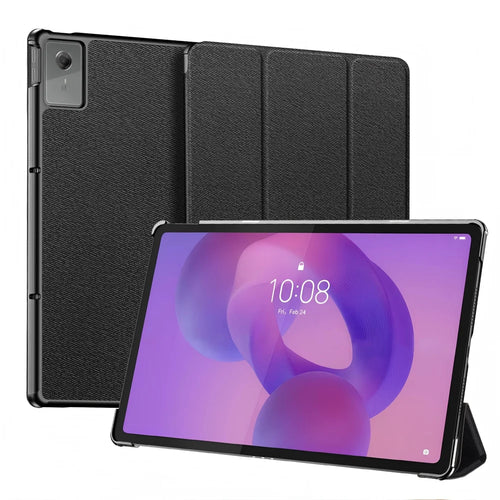 Dux Ducis for Lenovo Idea Tab Plus Case DUX DUCIS Domo Series Tri-fold Stand PU Leather Tablet Cover - Black - 1