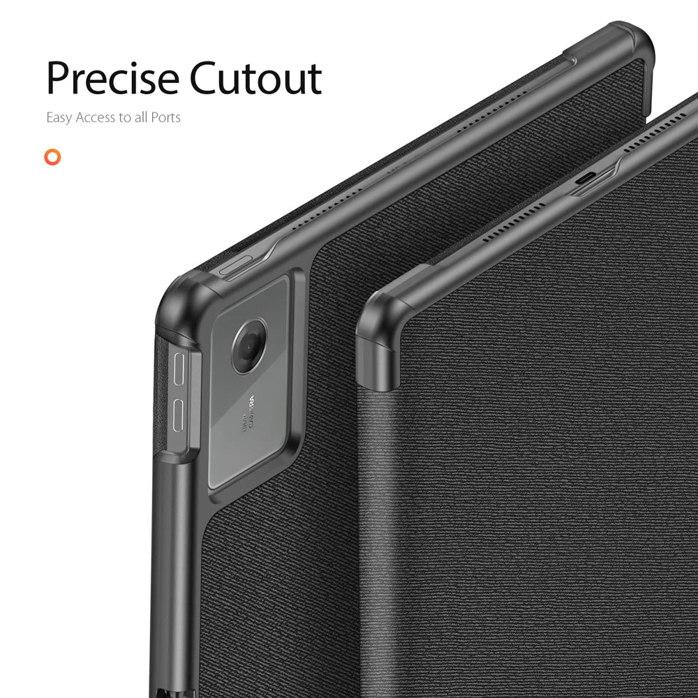 Dux Ducis for Lenovo Idea Tab Plus Case DUX DUCIS Domo Series Tri-fold Stand PU Leather Tablet Cover - Black - 4