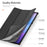 Dux Ducis for Lenovo Idea Tab Pro Gen 2 Case DUX DUCIS Domo Series Tri-fold Stand PU Leather Tablet Cover - Black - 5