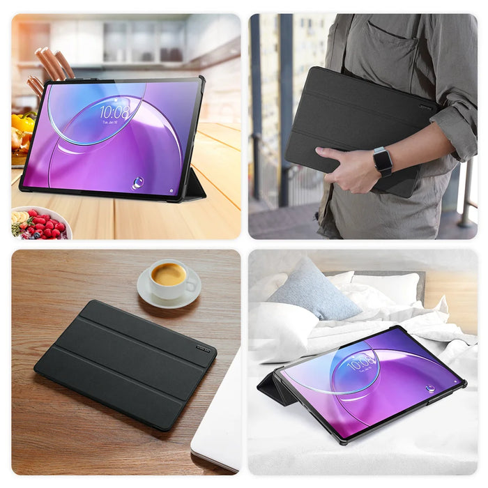 Dux Ducis for Lenovo Idea Tab Pro Gen 2 Case DUX DUCIS Domo Series Tri-fold Stand PU Leather Tablet Cover - Black - 7