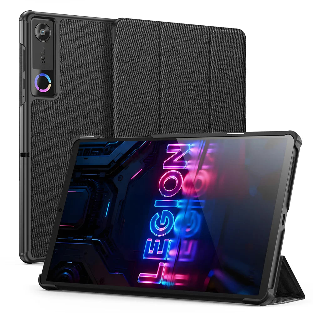 Dux Ducis for Lenovo Legion Y700 (Gen 5) Case DUX DUCIS Domo Series Tri-fold Stand PU Leather Tablet Cover - Black - 1