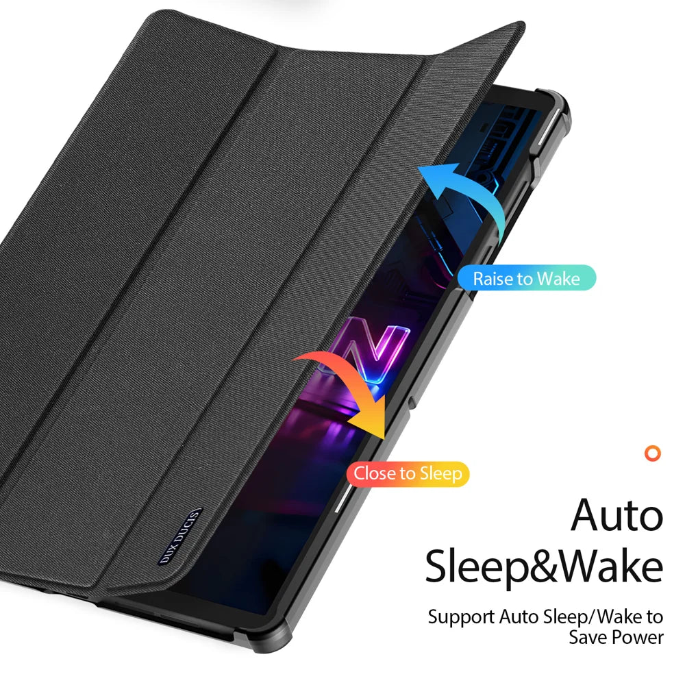Dux Ducis for Lenovo Legion Y700 (Gen 5) Case DUX DUCIS Domo Series Tri-fold Stand PU Leather Tablet Cover - Black - 6