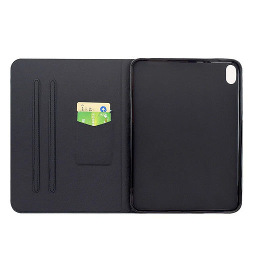 For iPad mini (2024) / (2021) Case Pattern Printing Stand Leather Tablet Cover with Card Slots - Starry Night Cat - 2