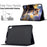 For iPad mini (2024) / (2021) Case Pattern Printing Stand Leather Tablet Cover with Card Slots - Starry Night Cat - 6