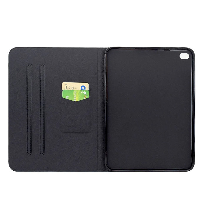 For iPad 9.7-inch (2018) / (2017) Case Pattern Printing Stand Leather Tablet Cover with Card Slots - Starry Night Cat - 2