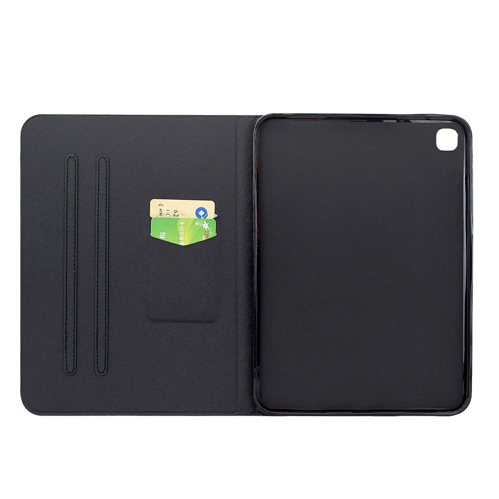Tablet Case For iPad 10.2 (2021) / (2020) / (2019) Pattern Printing Stand Leather Cover with Card Slots - Starry Night Cat - 2