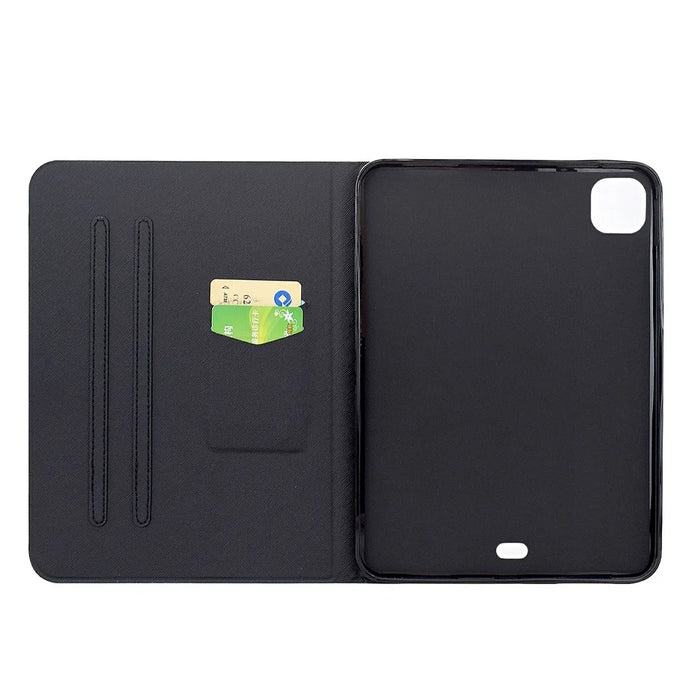 Tablet Case For iPad Pro 11 (2022) / (2021) / (2020) / (2018) Pattern Printing Stand Leather Cover with Card Slots - Starry Night Cat - 2
