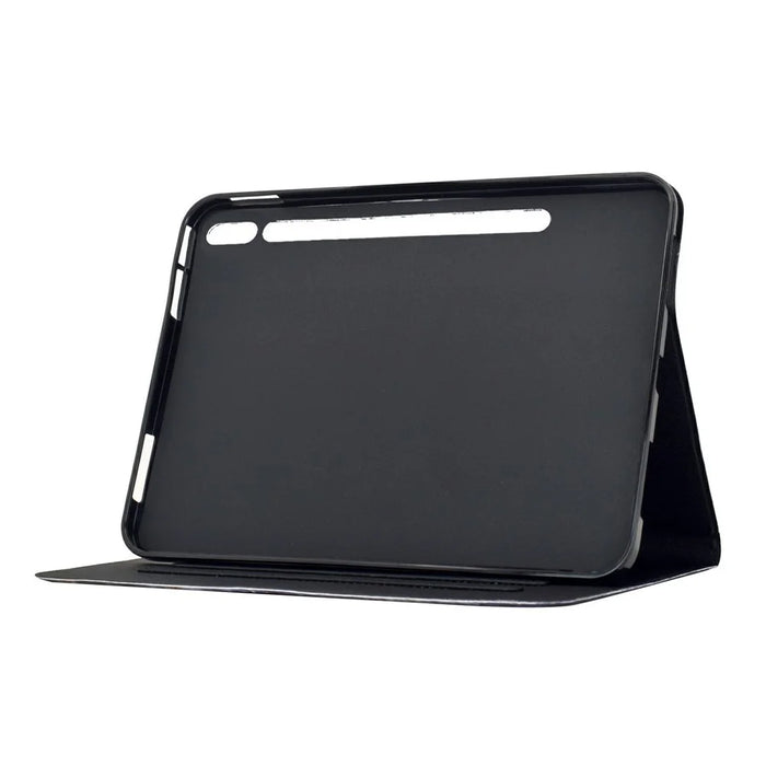 For Samsung Galaxy Tab S9+ Case Pattern Printing Stand Leather Tablet Cover with Card Slots - Starry Night Cat - 3