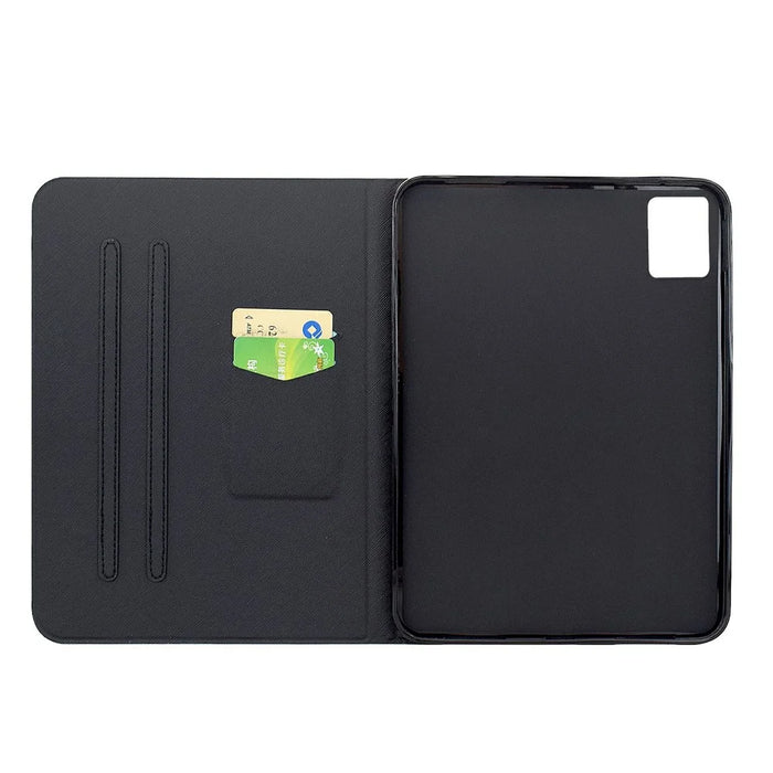 For Lenovo Xiaoxin Pad 11 2025 Case Pattern Printing Stand Leather Tablet Cover with Card Slots - Starry Night Cat - 2