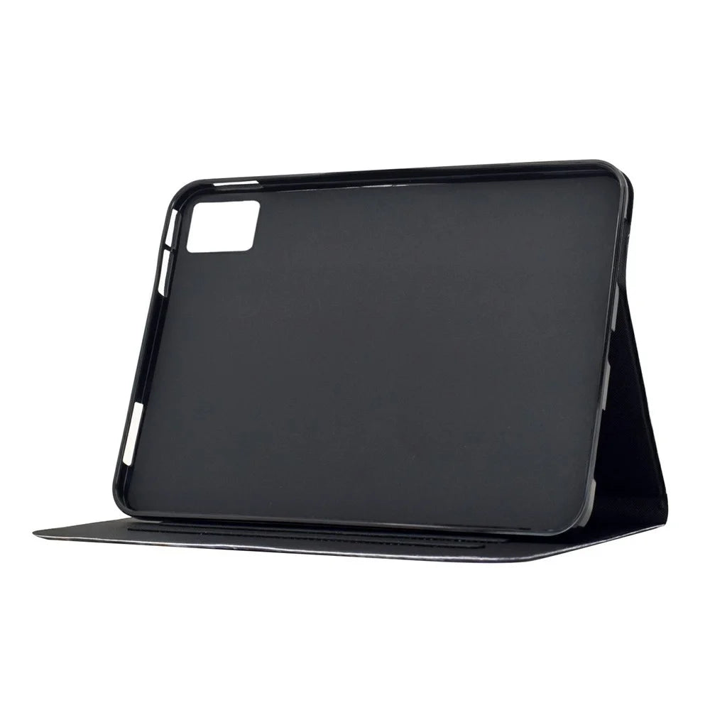 For Lenovo Xiaoxin Pad 12.1 (2025) Case Pattern Printing Stand Leather Tablet Cover with Card Slots - Starry Night Cat - 3