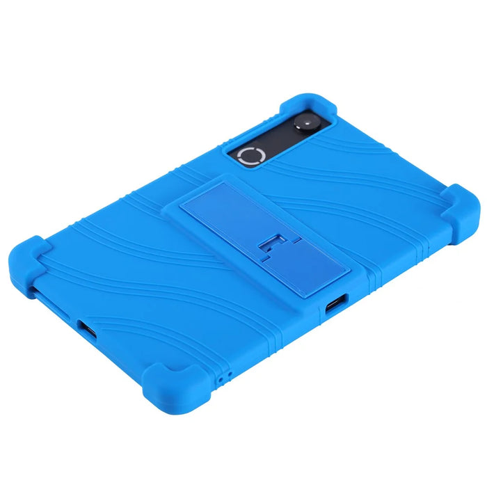 For Lenovo Legion Y700 (Gen 5) Tablet Case Adjustable Kickstand Silicone Tablet Protective Cover - Dark Blue - 6
