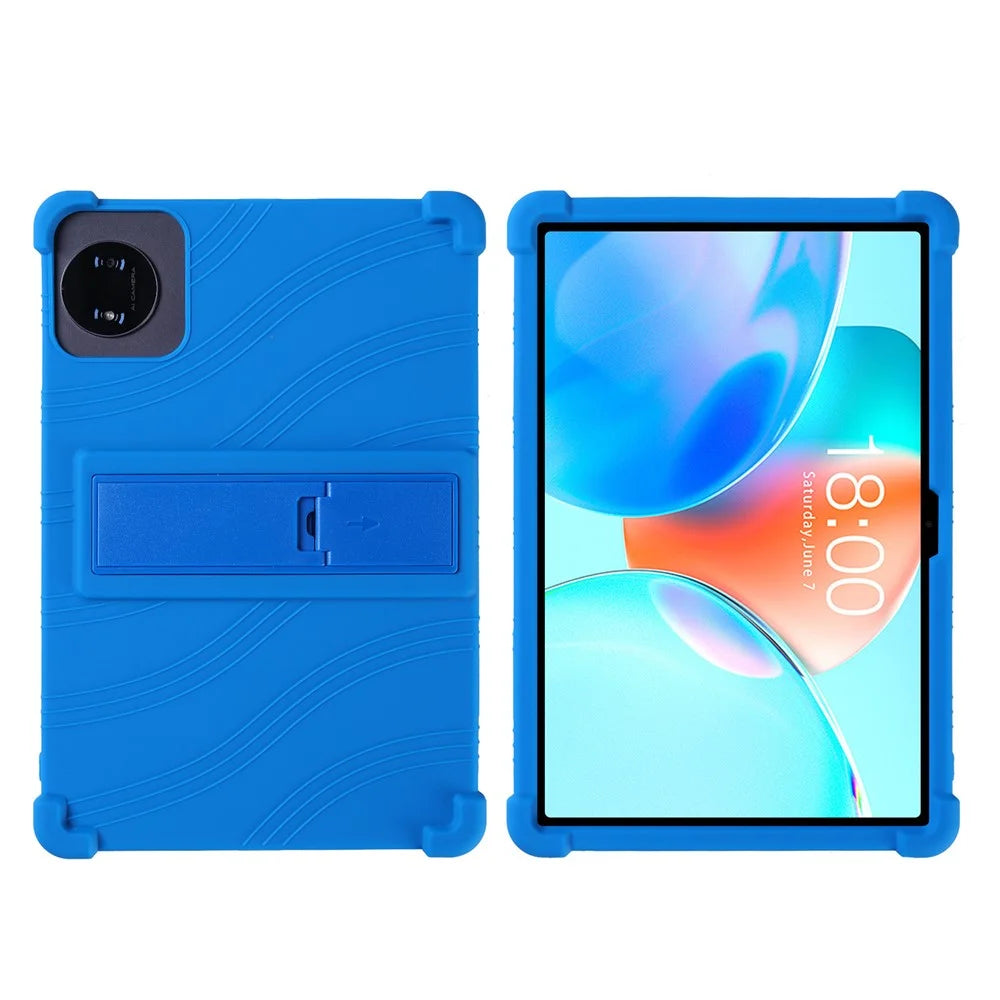 For Teclast P50T Tablet Case Adjustable Kickstand Silicone Tablet Protective Cover - Dark Blue - 1