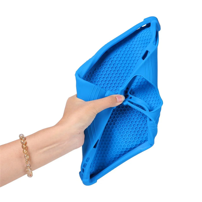 For Teclast P50T Tablet Case Adjustable Kickstand Silicone Tablet Protective Cover - Dark Blue - 4