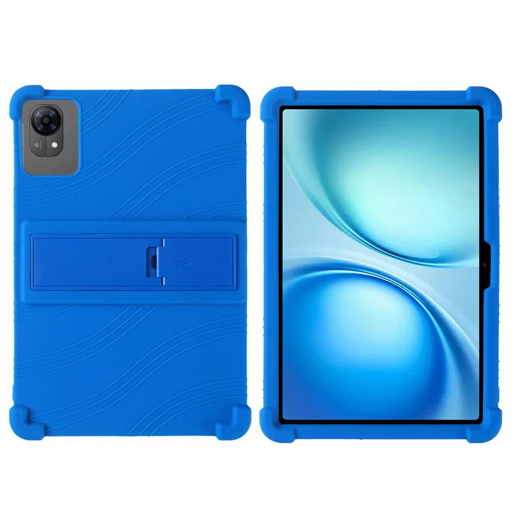 For Doogee Tab G5 Tablet Case Adjustable Kickstand Silicone Tablet Protective Cover - Dark Blue - 1