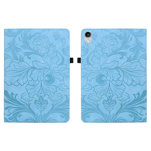 Tablet Case For iPad 10.2 (2021) / (2020) / (2019) Floral Pattern Folio PU Leather Cover with Card Slots - Baby Blue - 1