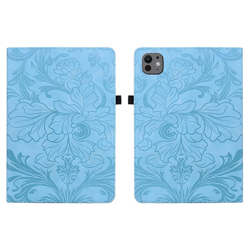 For iPad Pro 11 (2025) / (2024) Case Floral Pattern Folio PU Leather Tablet Cover with Card Slots - Baby Blue - 1