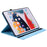 For iPad Pro 11 (2025) / (2024) Case Floral Pattern Folio PU Leather Tablet Cover with Card Slots - Baby Blue - 3